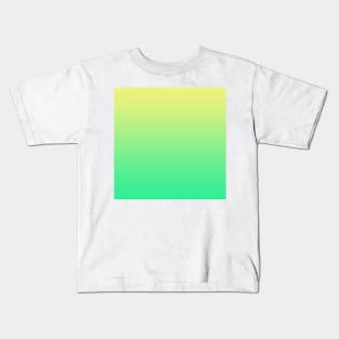 Yellow to Green Gradient Kids T-Shirt